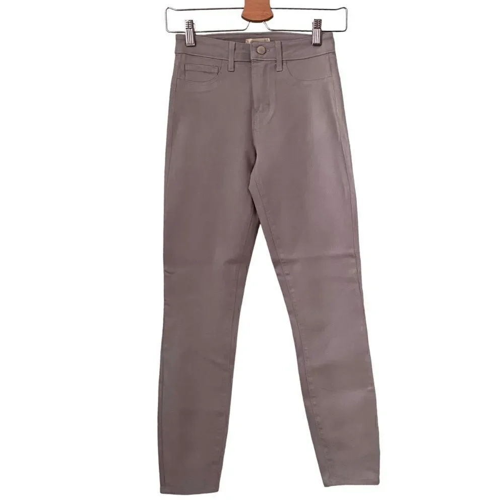 NEW L’AGENCE Margot High Rise Skinny Jeans in Cloud Coated Size 25
